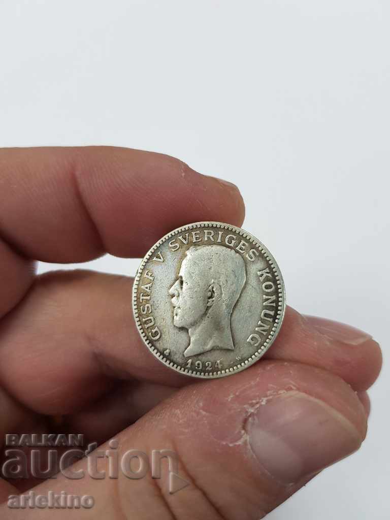 Δημοπρασία Συλλεκτικό σουηδικό ασημένιο νόμισμα 1 κορώνα 1924