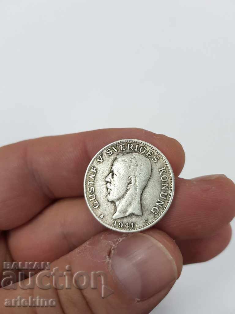 Delivery of Collectible Swedish silver coin 1 krone 1941 Delivery of Collectible Swedish silver coin 1 krone 1941