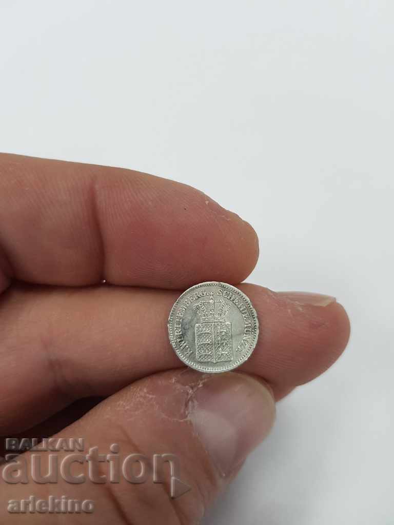 Rare German silver coin 1 Kreuzer 1871 - 5 Rare German silver coin 1 Kreuzer 1871 - 5