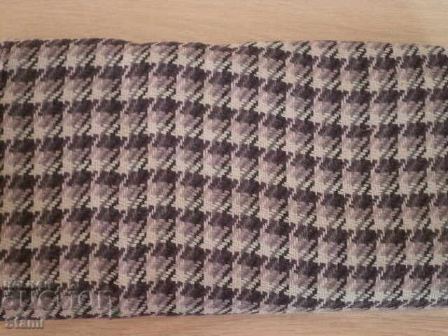 Auction  Plaid wool fabric-1.60 / 1.50 m