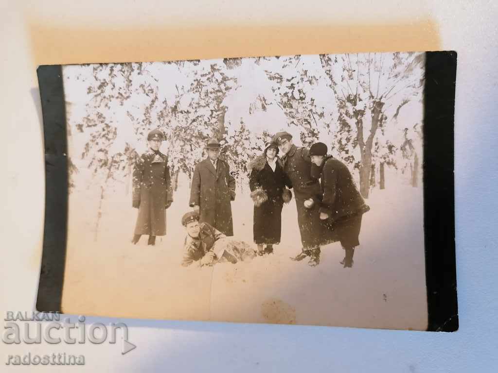 Old photo Royal αξιωματικός χειμώνας 1925