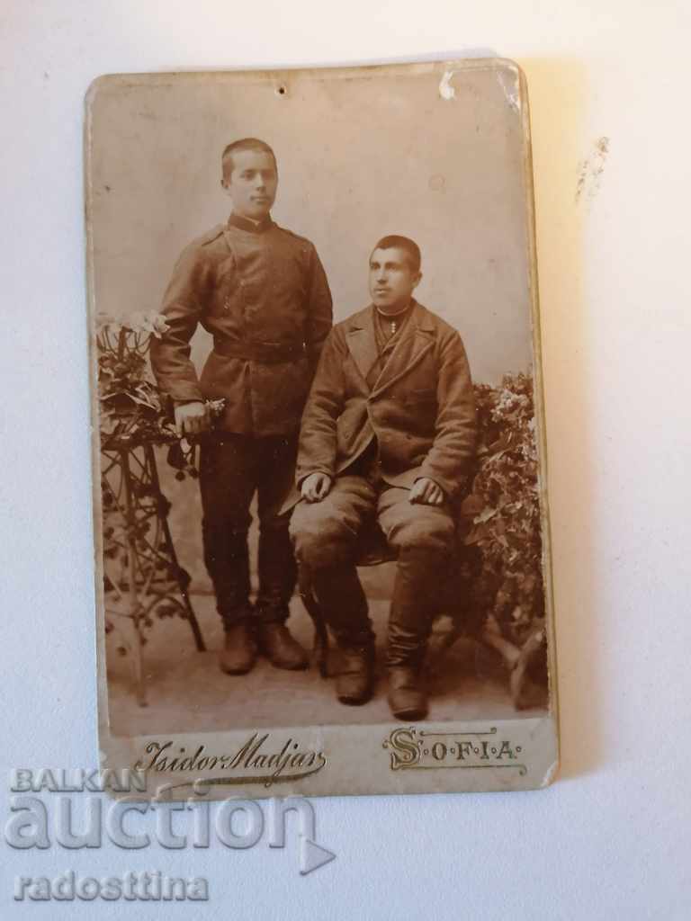 Fotografie din carton foto soldat Isidore Magyar Sofia