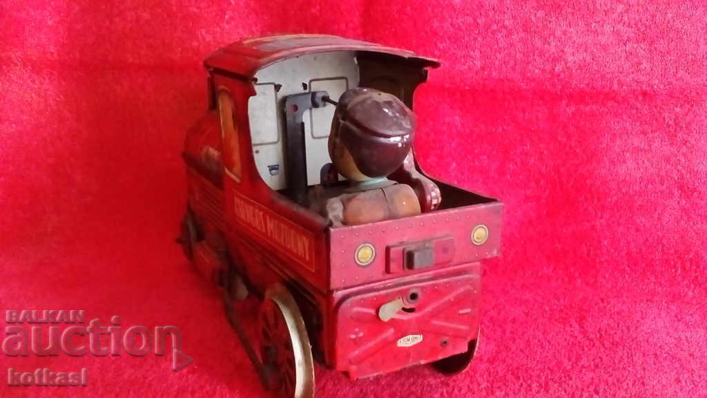 Delivery of Old metal Locomotive train, socialistic children's toy Delivery of Old metal Locomotive train, socialistic children's toy