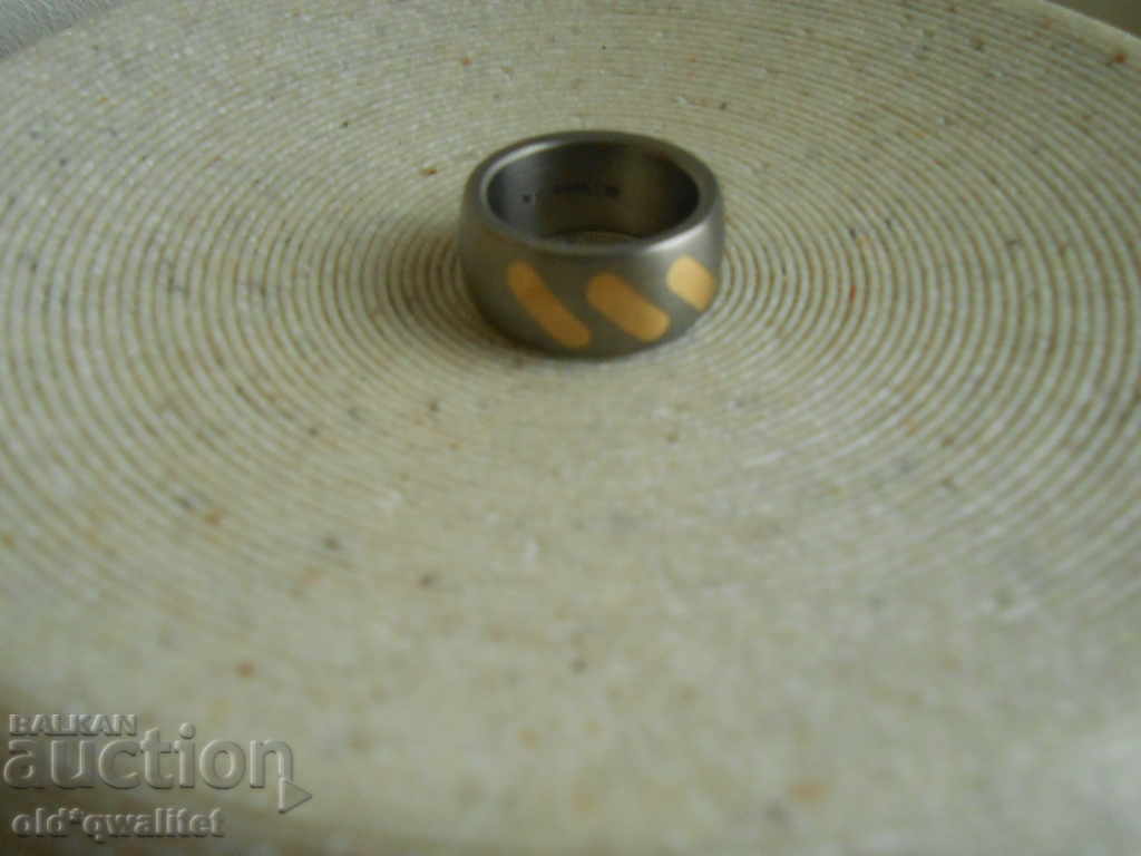 EXCEPTIONALLY beautiful women's ring made of Titanium and Gold 750 - 7 EXCEPTIONALLY beautiful women's ring made of Titanium and Gold 750 - 7