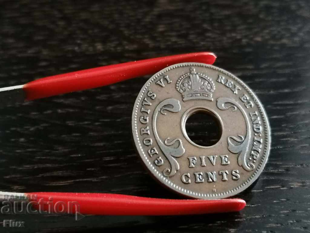 Coin - East Africa - 5 cents 1935 with price 9.50 BGN | € 4.86