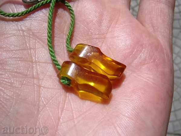 OLD AMBER BROOCH - 6