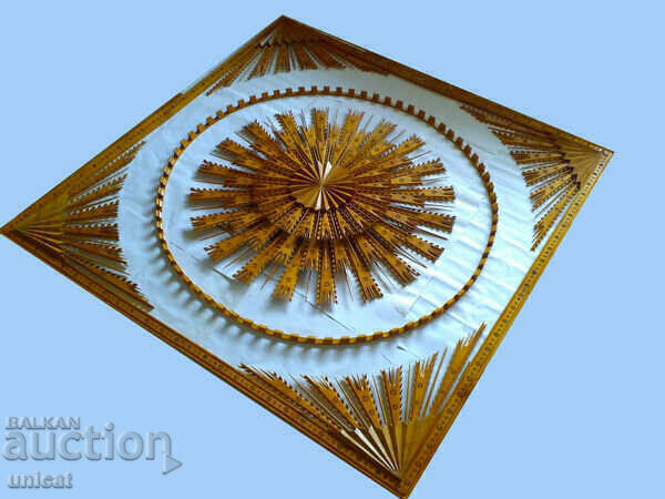 Wood carving - sun, ceiling decoration, unique - 5