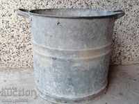 Old metal rubber bucket, 30 liter can