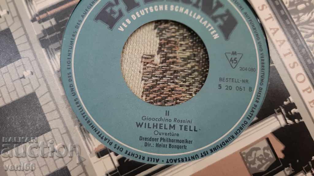 Delivery of Gramophone record - small format - Wilhelm Tel