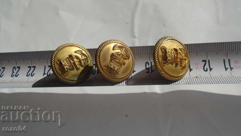 BUTTONS - FLEET - WW II - 6 BUTTONS - FLEET - WW II - 6