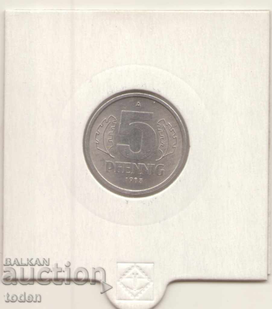 Auction Germany D.R.-5 Pfennig-1983 A-KM # 9 Auction Germany D.R.-5 Pfennig-1983 A-KM # 9