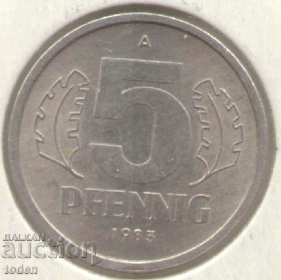 Germany D.R.-5 Pfennig-1983 A-KM # 9