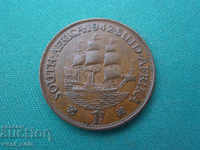 British South Africa 1 Penny 1942 Rare Coin