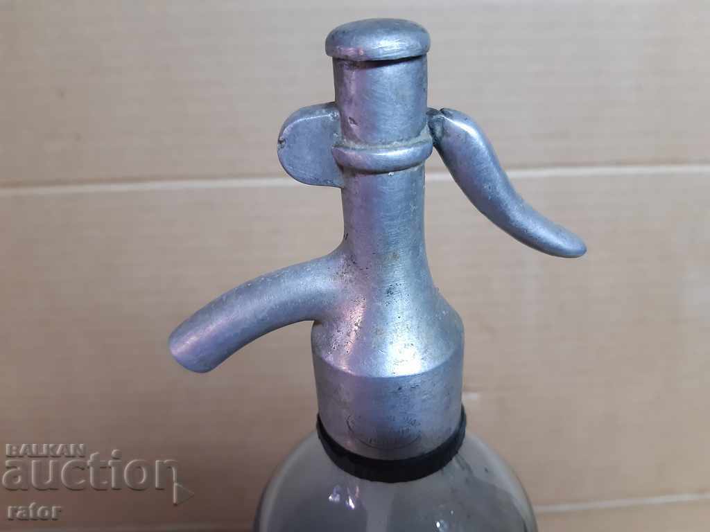 Old glass siphon for carbonated water, soda - Ruse. Bottle 4 - 5