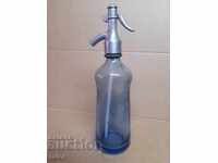 Стар стъклен сифон за газирана вода , сода - Русе .Бутилка 4