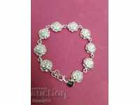 Silver plated rhodium plated bracelet