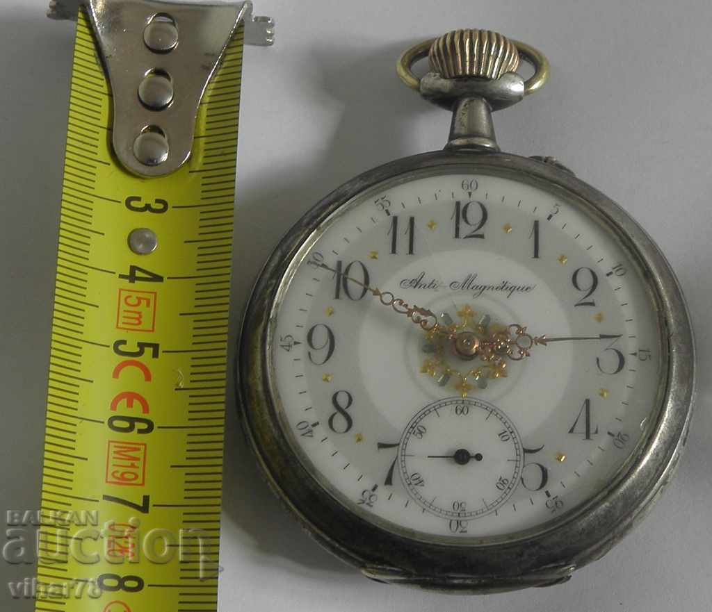 Delivery of Huge Silver Officer's Pocket Watch-REMONTOIR ANCRE Delivery of Huge Silver Officer's Pocket Watch-REMONTOIR ANCRE