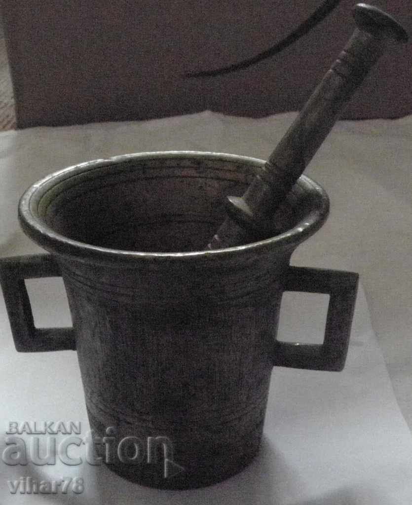 Old bronze mortar
