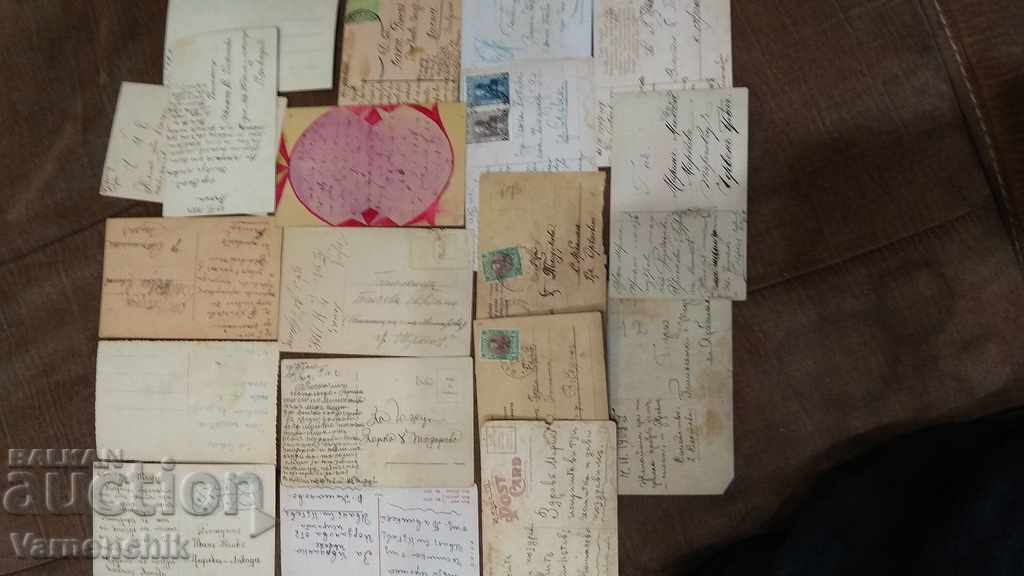 Delivery of Lot of 20 uniquely preserved over 100 years old cards