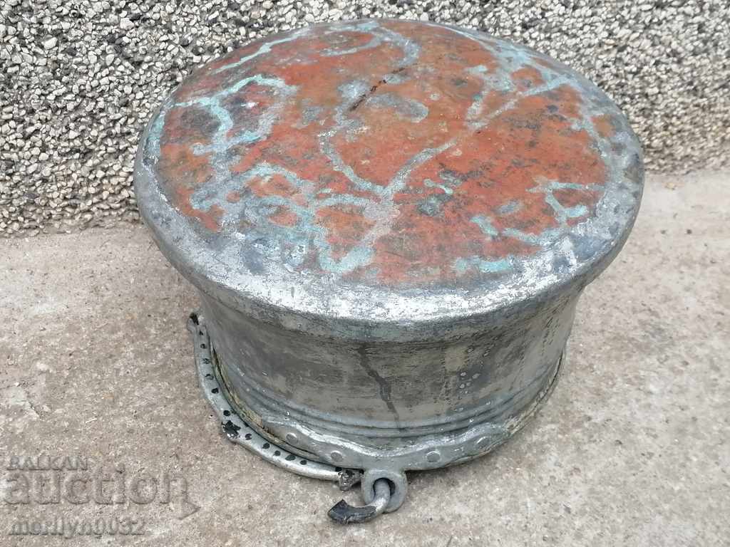 Tinned cauldron, copper coin, copper coin, copper vessel - 5 Tinned cauldron, copper coin, copper coin, copper vessel - 5