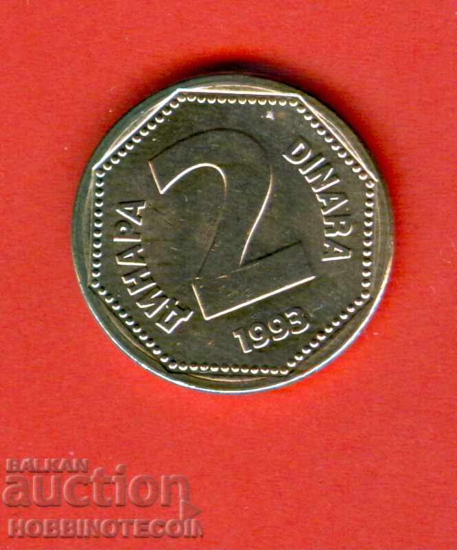 IUGOSLAVIA IUGOSLAVIA 2 Dinara numărul 1993 NOU UNC