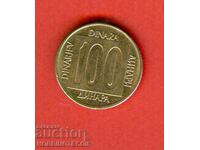 YUGOSLAVIA YUGOSLAVIA 100 Dinara issue 1988 NEW BU