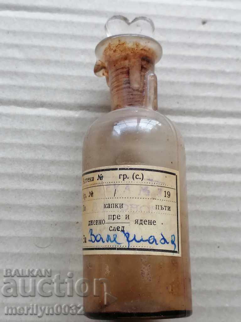 Старо медицинско шише пипета капкомер бутилка