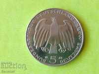 5 марки 1983 ''J'' Германия Unc Юбилейна