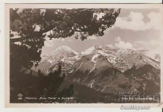 Κάρτα Βουλγαρίας Πίριν Peak El-Tepe και Kutela *