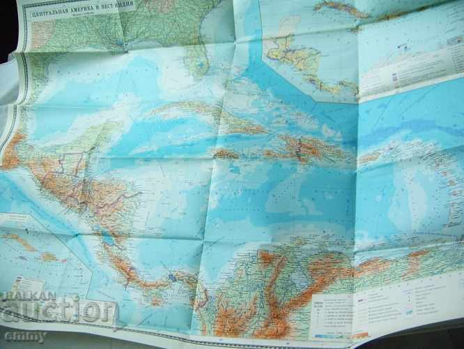 Auction  Map of Central America and West India 1973
