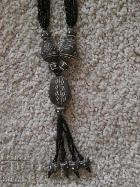 Traditional African necklace - a combination of sand beads with price 59.00 BGN | € 30.17 Traditional African necklace - a combination of sand beads with price 59.00 BGN | € 30.17