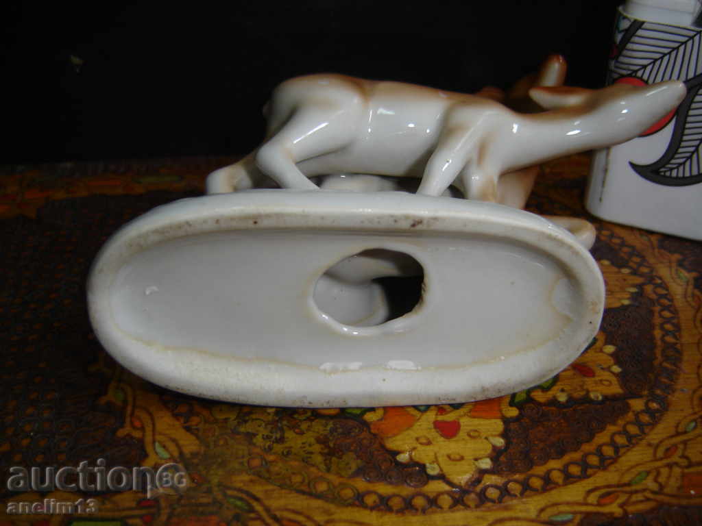OLD PORCELAIN DEER AND DEER - 5