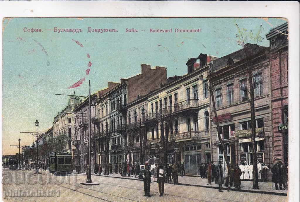 OLD SOFIA circa 1916 CARD Bul. Dondukov 172