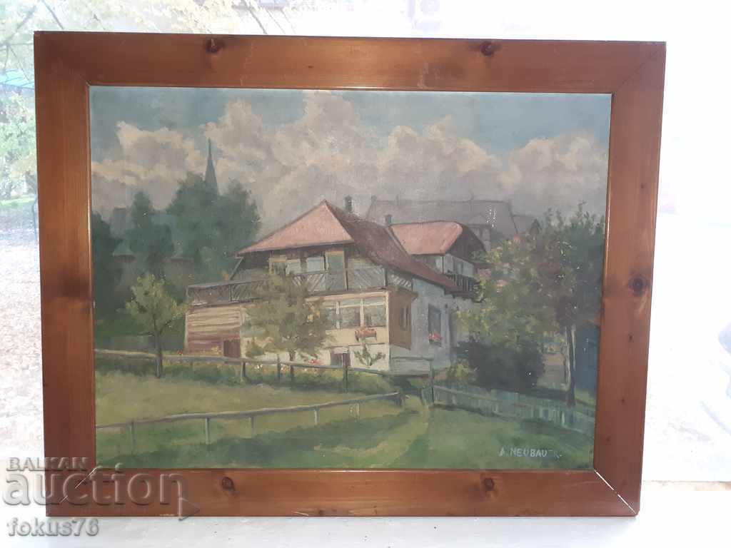 Old collectible oil painting on canvas - signed Old collectible oil painting on canvas - signed