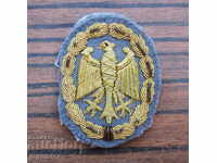 стара Германска военна златна сърмена нашивка знак орел