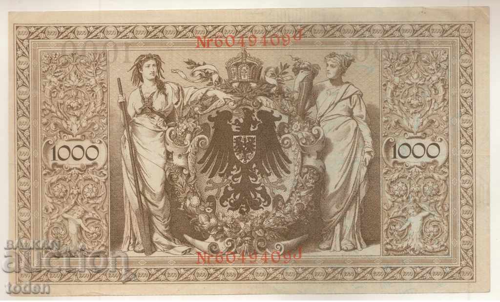Germany-1,000 Mark-1910-P 44b / 5-Paper with price 10.00 BGN | € 5.11 Germany-1,000 Mark-1910-P 44b / 5-Paper with price 10.00 BGN | € 5.11