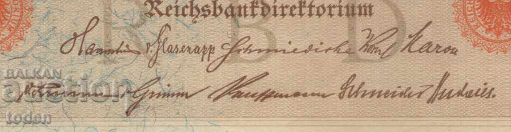 Auction Germany-1,000 Mark-1910-P 44b / 5-Paper Auction Germany-1,000 Mark-1910-P 44b / 5-Paper