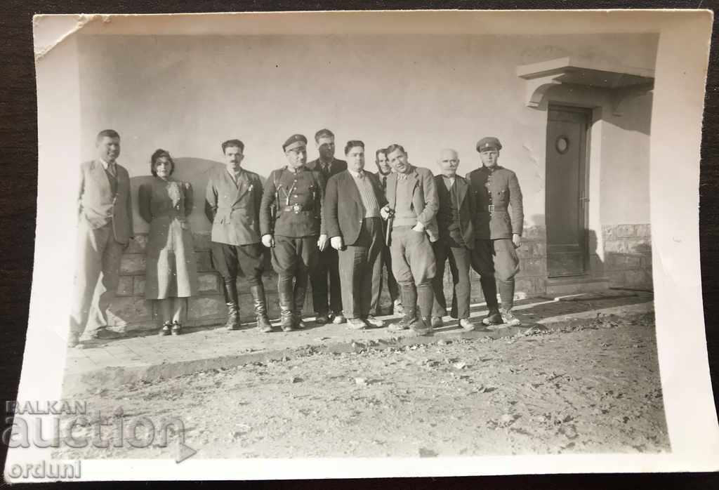 1465 Kingdom of Bulgaria a policeman with a group of civilians around 1940.