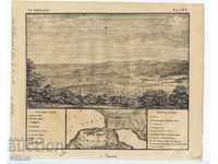 Varna gravură secolul al XIX-lea vedere schema plan hartă