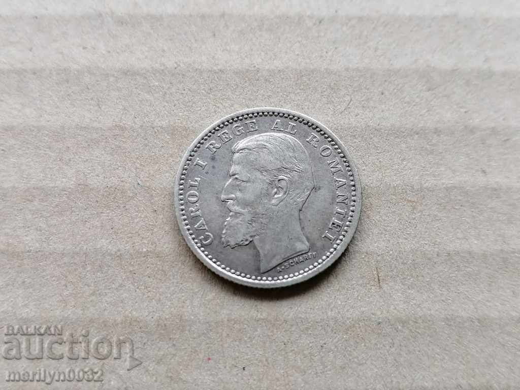 Silver 50 baths 1900 silver coin Romania with price 230.00 BGN | € 117.60