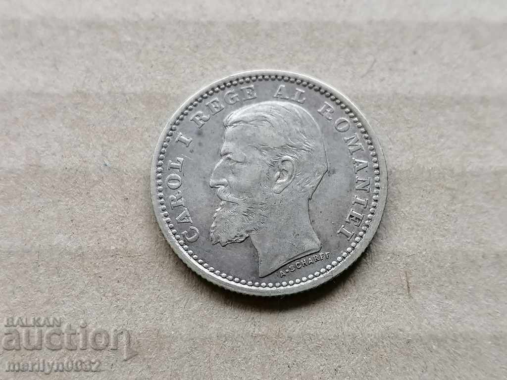 Auction  Silver 50 baths 1900 silver coin Romania