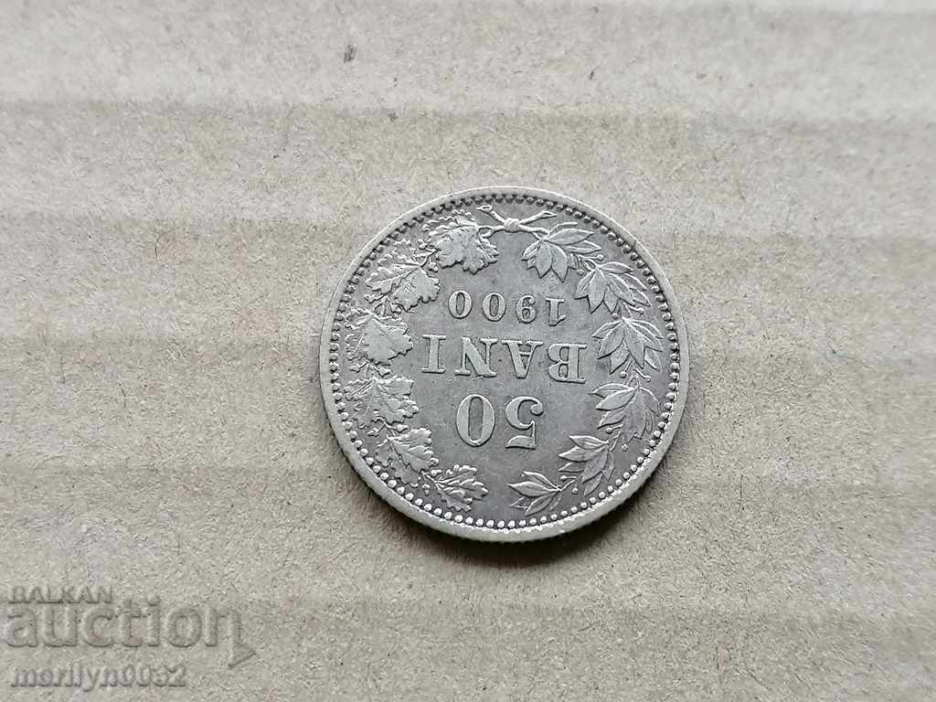 Silver 50 baths 1900 silver coin Romania - 5