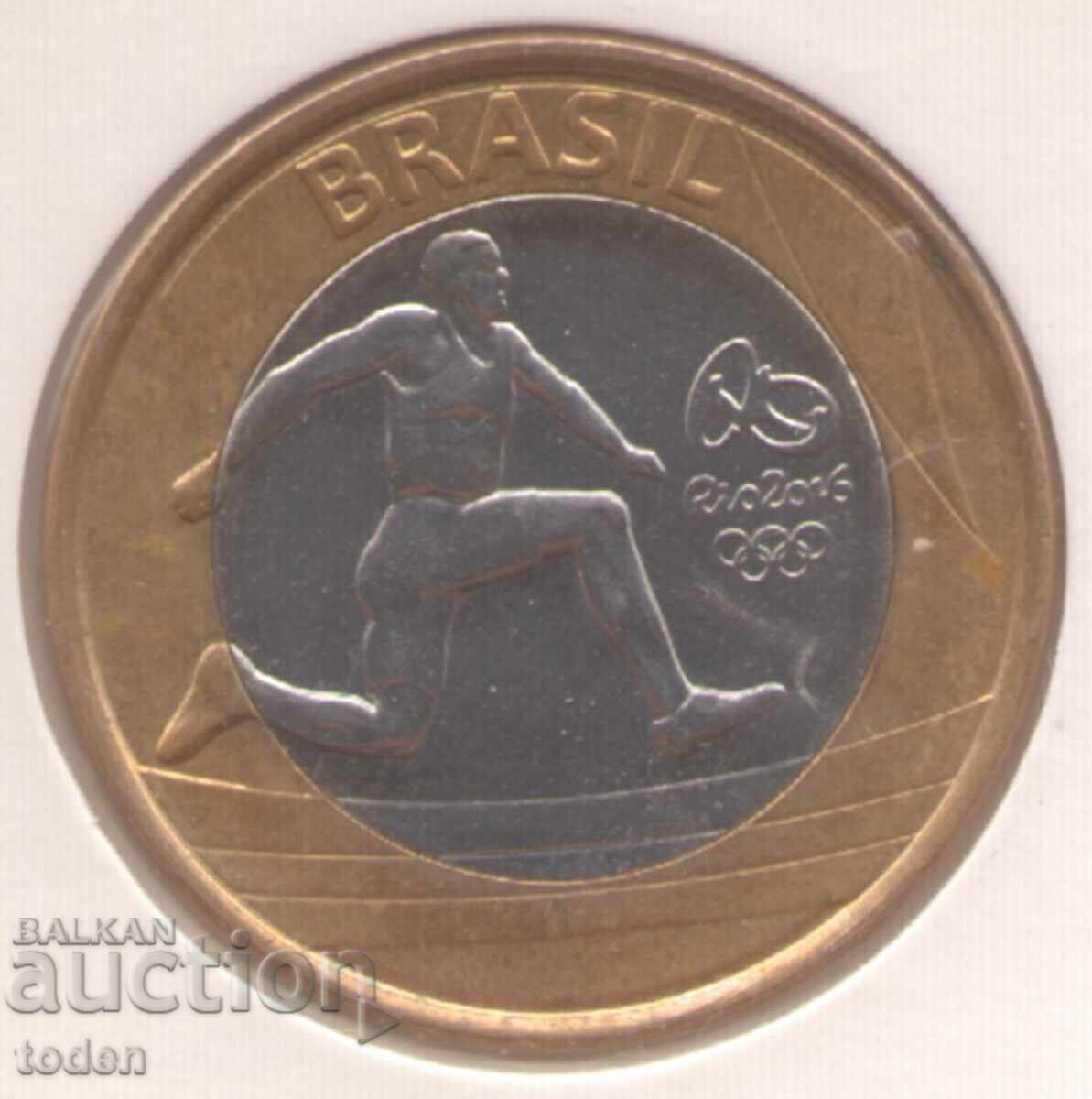 Brazil - 1 Real - 2014 - KM# 687 - Atletism, Jocurile Olimpice Rio Brazil - 1 Real - 2014 - KM# 687 - Atletism, Jocurile Olimpice Rio