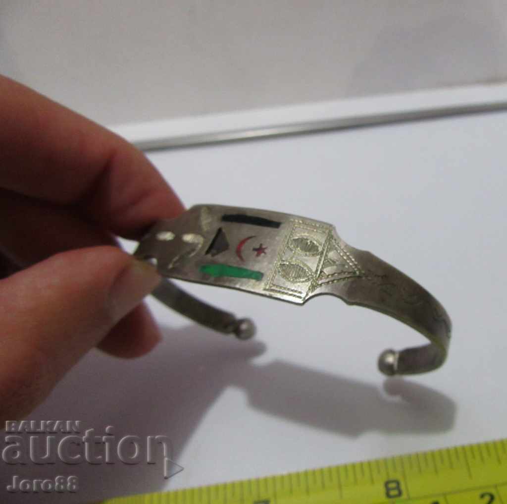 Livrarea Bratara otomana din argint cu pasta emailata / turceasca