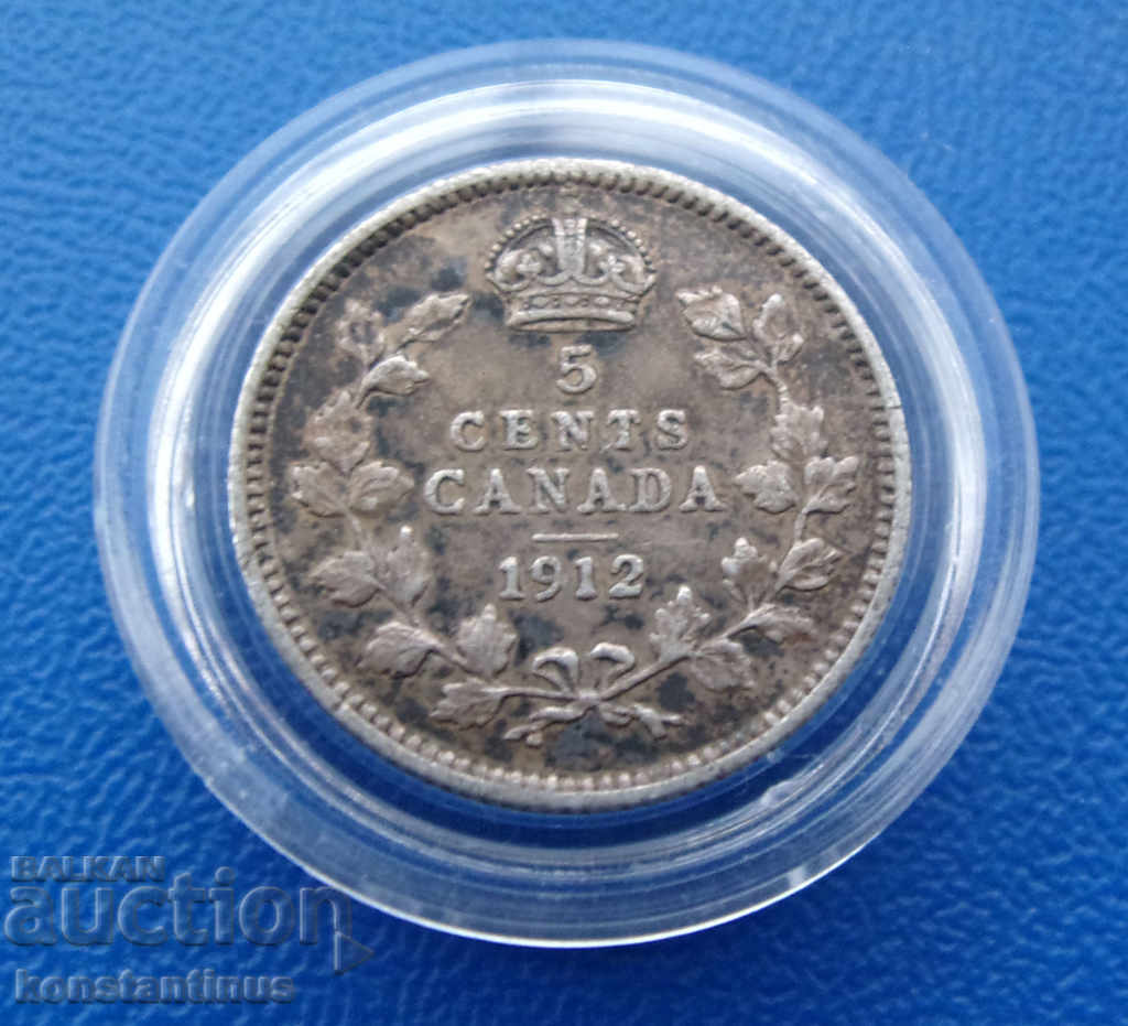 Canada 5 Cent 1912 XF Rare