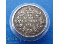 Canada 10 Cent 1914 XF Rare