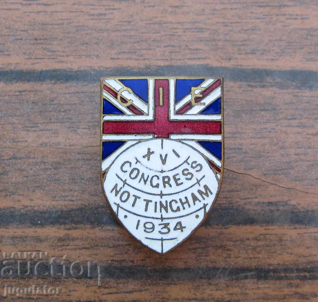 стара Английска значка знак 1934 г. комисия по преброяването стара Английска значка знак 1934 г. комисия по преброяването