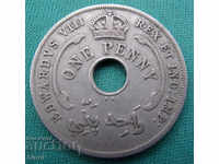 Βρετανική Δυτική Αφρική 1 Penny 1936 Rare