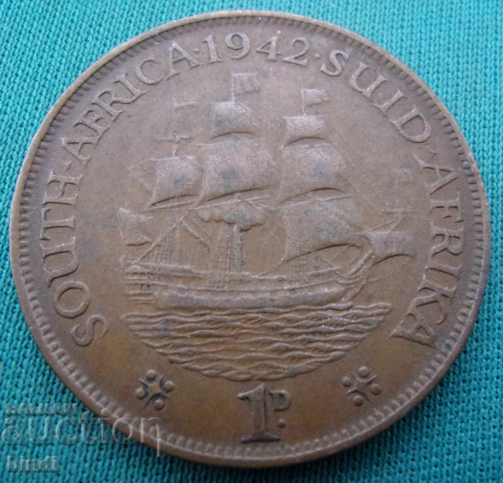 British South Africa 1 Penny 1942 Rare
