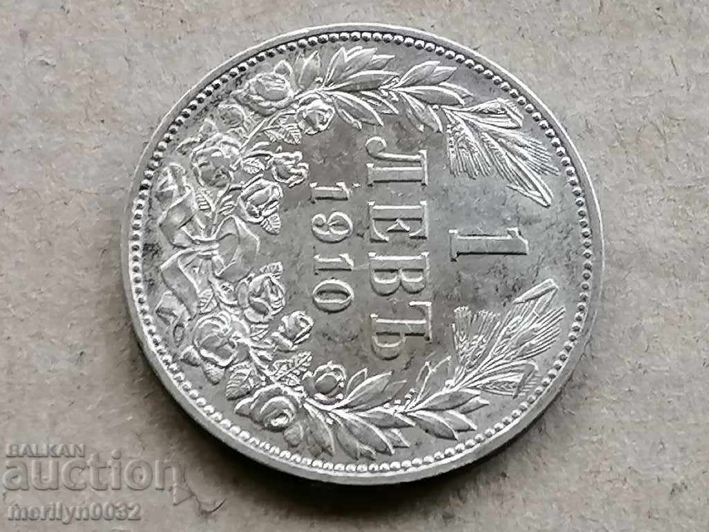 Аукцион Монета 1 лев 1910 год Царство България сребро Аукцион Монета 1 лев 1910 год Царство България сребро